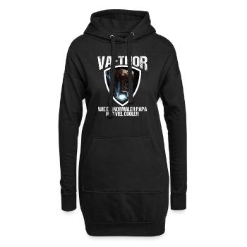 Papa Vathor Va Thor Vatertag Vatertagsgeschenk - Hoodie-Kleid - Schwarz - Vorne