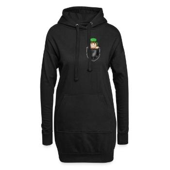 Cadeaux de fête irlandaise de la Saint-Patrick - Sweat-shirt à capuche long Femme - noir - Devant