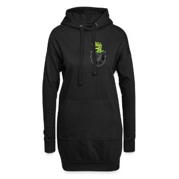 Lustige Dino T-Rex Liebhaber Geschenke - Hoodie-Kleid - Schwarz - Vorne