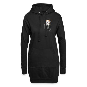 Location de chats Cadeau Propriétaire de Chat - Sweat-shirt à capuche long Femme - noir - Devant