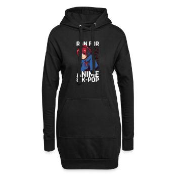 Anime & K-Pop Music Kpop Japanese Manga Otaku - Hoodie-Kleid - Schwarz - Vorne