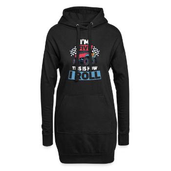 Boys 5 Years Old 5th Birthday Monster Truck - Hoodie Dress - black - Front