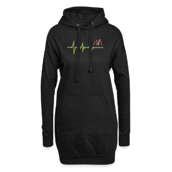 Grillen und Camper Geschenkidee - Hoodie-Kleid - Schwarz - Vorne