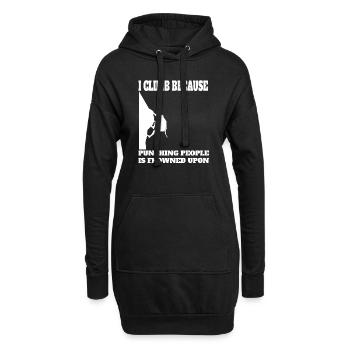 Kletterer Klettern Bergsteigen Berg Bergklettern - Hoodie-Kleid - Schwarz - Vorne