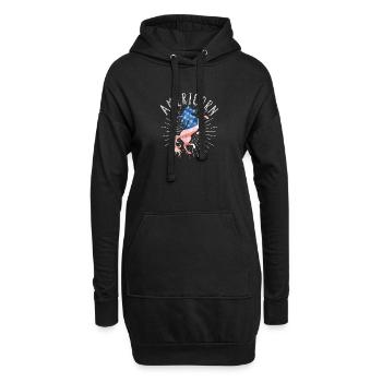 Americorn Einhorn 4. Juli US Patriotisch Mericorn - Hoodie-Kleid - Schwarz - Vorne