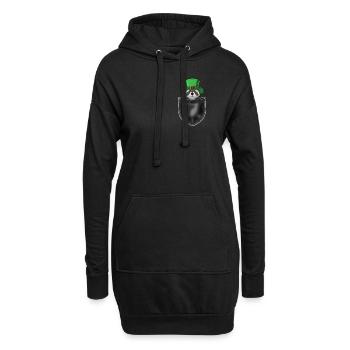 Drôle de raton laveur St. Patrick’s Party Gift - Sweat-shirt à capuche long Femme - noir - Devant