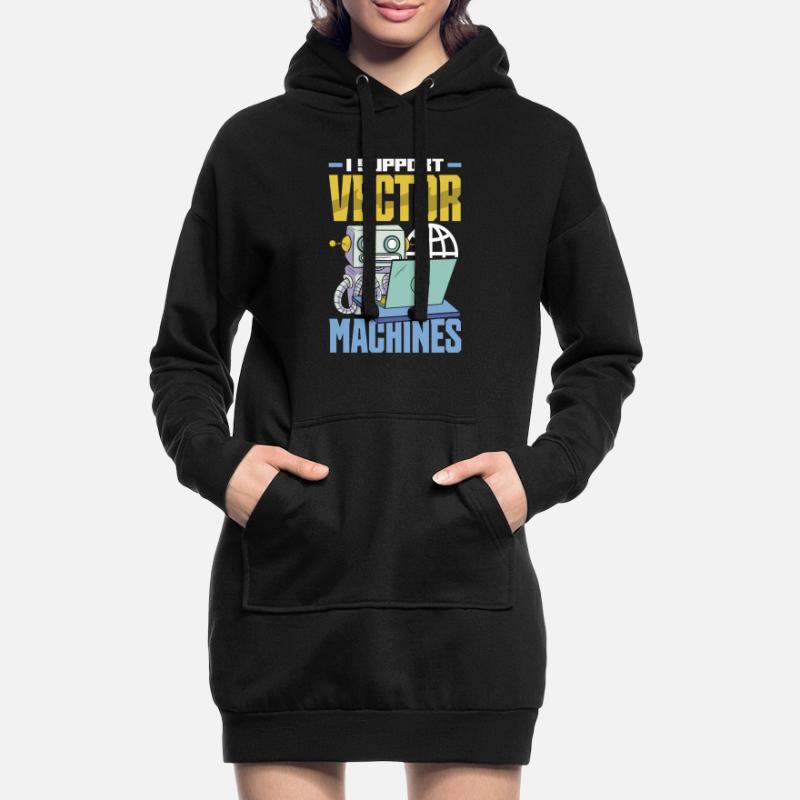I Support Vector Machines Retro Data Science Hoodie-Kleid