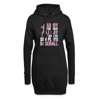 Baseball Mama Sorry für das, was ich sage Softball Mama - Hoodie-Kleid - Schwarz - Vorne