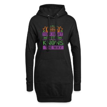 SUIVEZ VOTRE CŒUR IL CONNAÎT LE CHEMIN - Sweat-shirt à capuche long Femme - noir - Devant