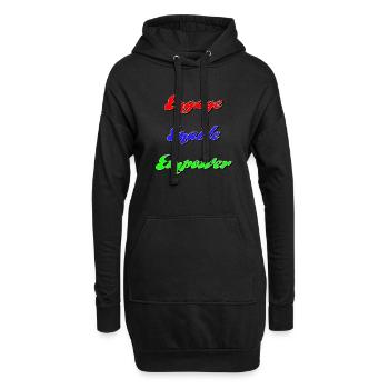 Engage, Enable, Empower - Motivational Design - Hoodie Dress - black - Front