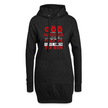 GOTT VERZEIHE, DASS WIR GESÜNDIGT HABEN - Hoodie-Kleid - Schwarz - Vorne