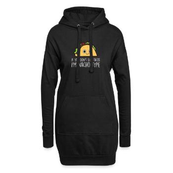 Nacho Mexique Cuisine mexicaine Nachos amusants - Sweat-shirt à capuche long Femme - noir - Devant