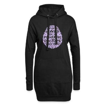 Lustiger Epilepsie-Krieger - Hoodie-Kleid - Schwarz - Vorne