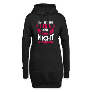 Lisa - Hoodie-Kleid - Schwarz - Vorne