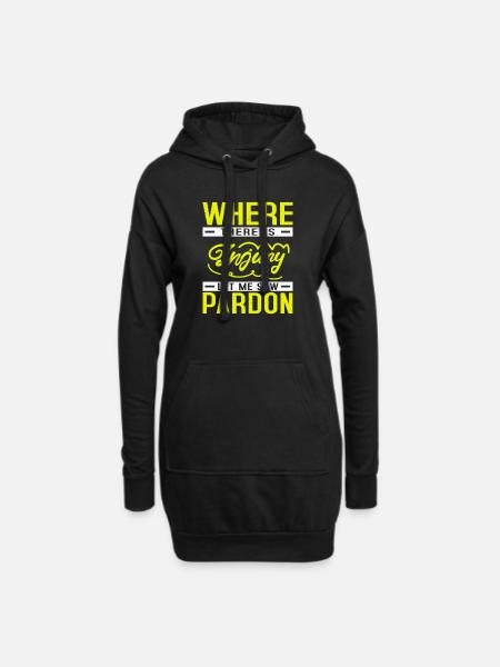 LÀ OÙ IL Y A LAISSEZ-MOI SEMER LE PARDON - Sweat-shirt à capuche long Femme - noir