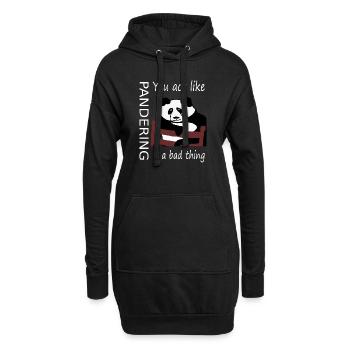 Anbiedern ist keine schlechte Sache, wenn Sie ein Panda sind - Hoodie-Kleid - Schwarz - Vorne