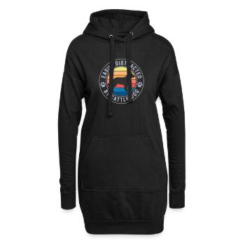 Fersenbesitzer leicht von Cattle Dog abgelenkt - Hoodie-Kleid - Schwarz - Vorne