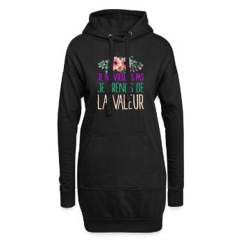 célébrer l'âge et la sagesse femmes, filles - Sweat-shirt à capuche long Femme - noir - Devant