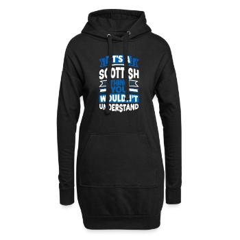 Schottisches Schottland Schottische Flagge Zitat - Hoodie-Kleid - Schwarz - Vorne