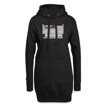 Lehrer Zubehör für deinen Humor - Hoodie-Kleid - Schwarz - Vorne
