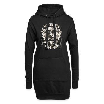 Gitarristen Geburtstag Spruch Jahrgang 1954 69 - Hoodie-Kleid - Schwarz - Vorne