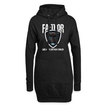 Papa Vathor Va Thor Vatertag Vatertagsgeschenk - Hoodie-Kleid - Schwarz - Vorne