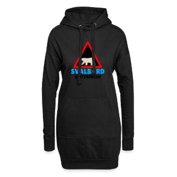 Norvège Svalbard Spitzberg Attention ours polaires - Sweat-shirt à capuche long Femme - noir - Devant