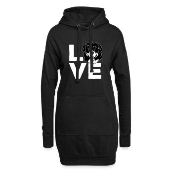 Berner Sennenhund - Hoodie-Kleid - Schwarz - Vorne