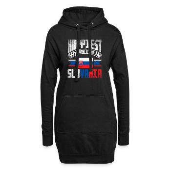 Slowakische Slowakei Slowakische Flagge Zitat - Hoodie-Kleid - Schwarz - Vorne