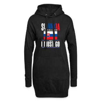 Slowakische Slowakei Slowakische Flagge Zitat - Hoodie-Kleid - Schwarz - Vorne