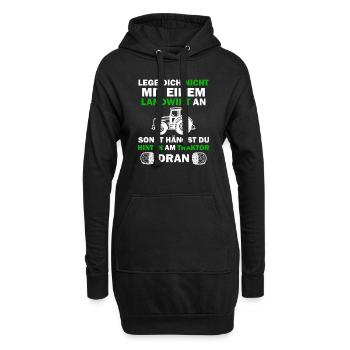 LANDWIRTSCHAFT I LEG DICH NICHT MIT LANDWIRTEN AN - Hoodie-Kleid - Schwarz - Vorne
