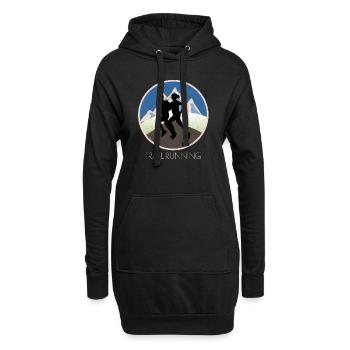 Trail Runner Running Jogging Jogger I Gift - Sweat-shirt à capuche long Femme - noir - Devant