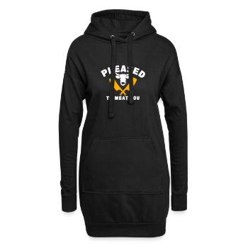 Griller Steak Porc Frotter Fumer BBQ Viande Fumoir - Sweat-shirt à capuche long Femme - noir - Devant