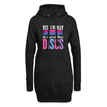 Discgolf Disc Golf Frisbee - Hoodie-Kleid - Schwarz - Vorne