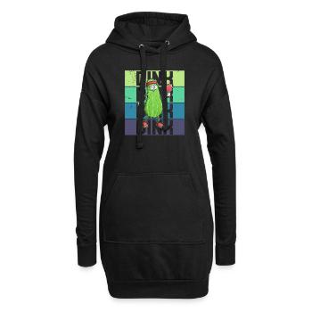 Pickelball Pickle Schläger Gurke Lustig - Hoodie-Kleid - Schwarz - Vorne