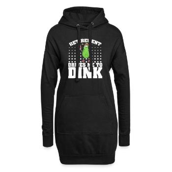 Pickelball Gurke Pickle Schläger Geschenk - Hoodie-Kleid - Schwarz - Vorne
