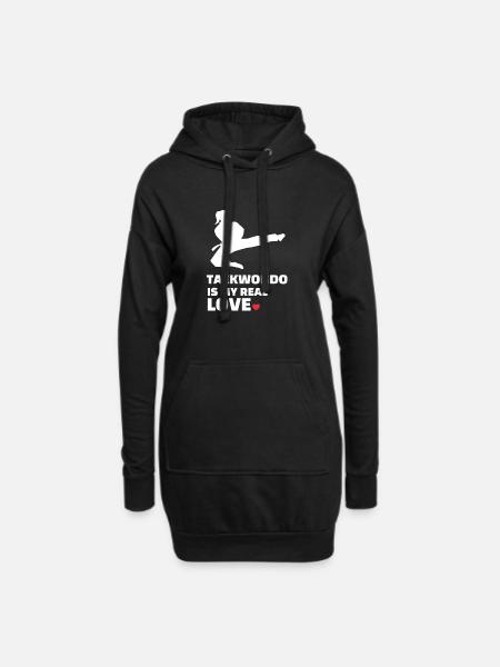 Ich Liebe Taekwondo - Hoodie-Kleid - Schwarz
