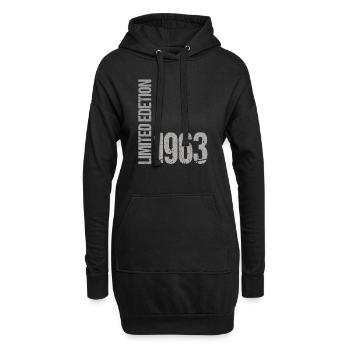 60. Geburtstag Damen Herren 60 Jahre 1963 Lustig - Hoodie-Kleid - Schwarz - Vorne