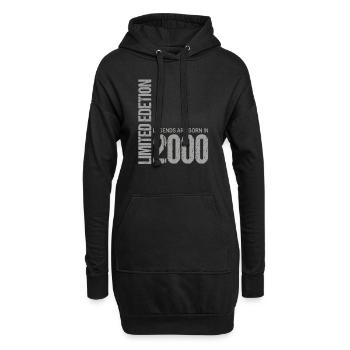 23. Geburtstag Damen Herren 23 Jahre 2000 Lustig - Hoodie-Kleid - Schwarz - Vorne