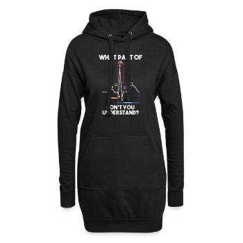 Kardiologie Krankenschwester Kardiologe - Hoodie-Kleid - Schwarz - Vorne