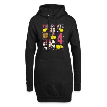 Squelette Ce pirate est le 4ème anniversaire du pirate - Sweat-shirt à capuche long Femme - noir - Devant