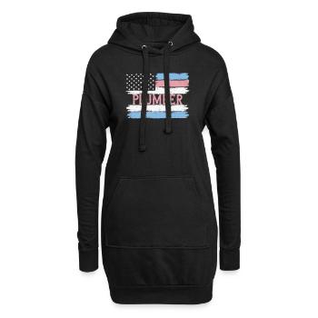 US Pride Heating Engineer Pipe Fitter Gift Idea - Hoodie-Kleid - Schwarz - Vorne