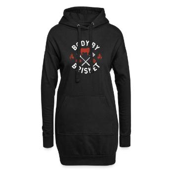 Body By Brisket Drôle BBQ Lover Smoker Grilling - Sweat-shirt à capuche long Femme - noir - Devant