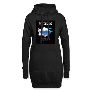Fujiyama - Sweat-shirt à capuche long Femme - noir - Devant