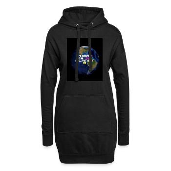 There is no planet B - Sweat-shirt à capuche long Femme - noir - Devant