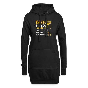 BBQ Timer Rare Medium Well Barbecue Funny Grill - Hoodie-Kleid - Schwarz - Vorne