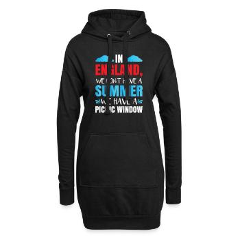 In England haben wir keinen Sommer - Hoodie-Kleid - Schwarz - Vorne