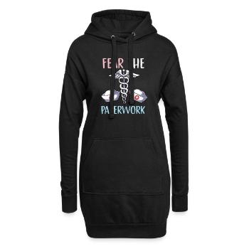 craignez la paperasse Conception pour un hôpital - Sweat-shirt à capuche long Femme - noir - Devant