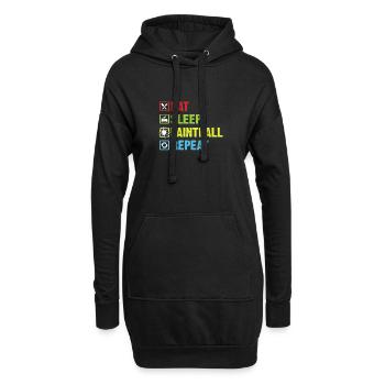 Paintball-Spieler Splatter Paintball-Gamer-Spruch - Hoodie-Kleid - Schwarz - Vorne