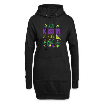 Mein Kostüm ist in der Wäscherei Carnival Party - Hoodie-Kleid - Schwarz - Vorne